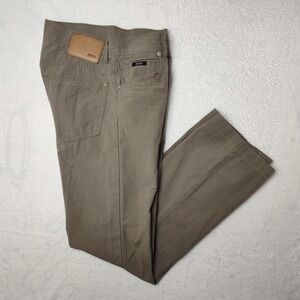 Hugo Boss Pants Mens 31x34 Brown Micro Check Kansas Regular Fit 5 Pocket Work